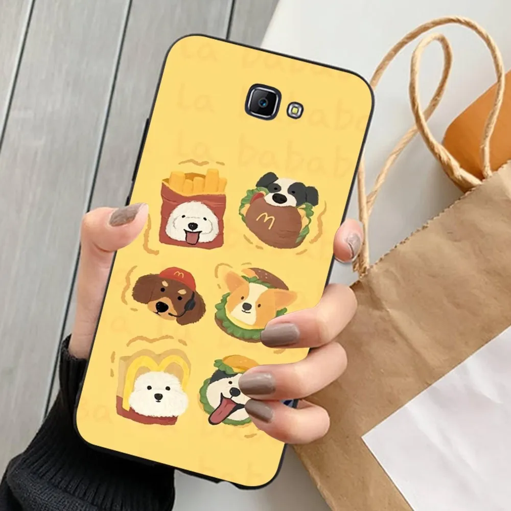 Hamburger Cute Animal Phone Case For Samsung J 7 plus 7core J7 neo J6 prime J4 J5 Mobile Cover