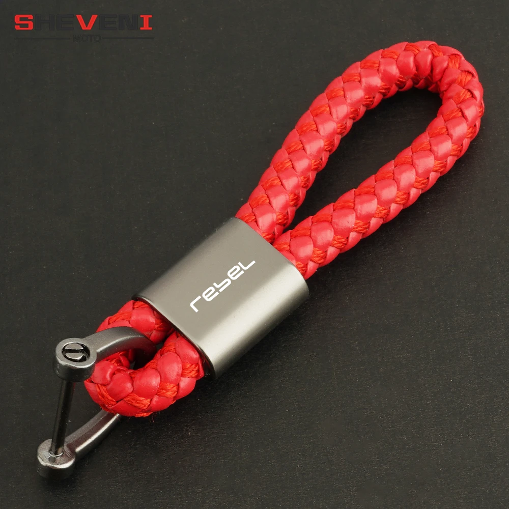 

Для Honda Rebel 300 Rebel 500 CMX мятежник мотоцикл Плетеный веревочный брелок металлический брелок с логотипом «мятежник»