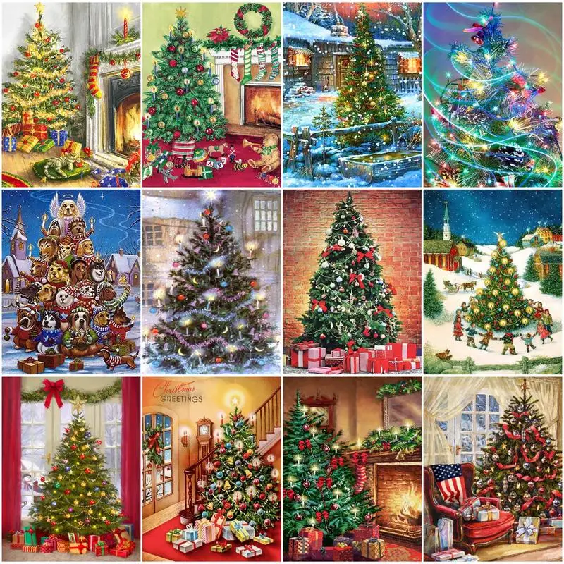 

GATYZTORY Paint By Number Landscape Hand Painted Painting Art Drawing On Canvas Gift DIY Pictures By Numbers Tree Kits Home Deco