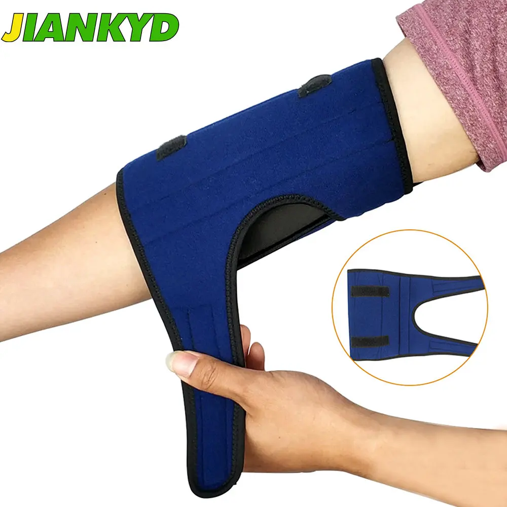 

JIANKYD Adjustable Elbow Braces Immobilizer Stabilizer Joint Recovery Support With 2Fixed Steel Plates Protect Arm Support Strap