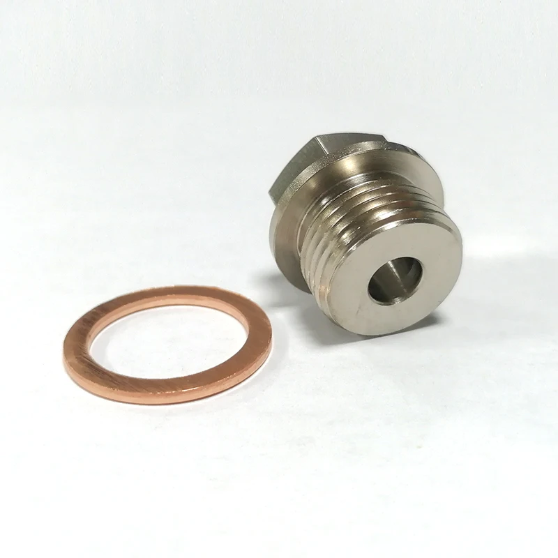 High Quality Steel Exhaust Temp Temperature Sensor Adapter M18x1.5 To 1/8NPT Connector 6.47mm Hole | Gas Oxygen