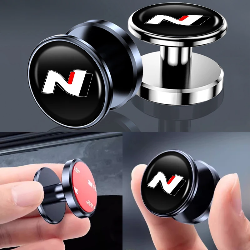Фото Автомобильный крючок-держатель для хранения, USB-кабеля, наушников, ключей, самоклеящийся, для Hyundai N LINE i30 i20 Sonata Accent Tucson Elantra Azera №5