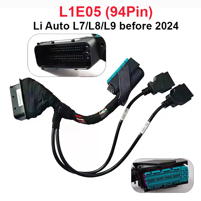 Фото Диагностический кабель для Li Auto L1E05 L1E06, для Lixiang L7 L8 L9 L1E06 (94-контактный) и L1E05 (40-контактный), провод для подключения OBD ECU №4