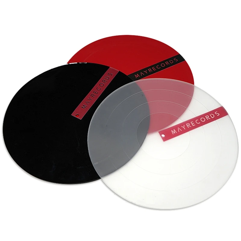 12'' Turntable Platter Mat Black Rubber Silicone Design for Universal to All for LP Vinyl Record Players Drop Shipping