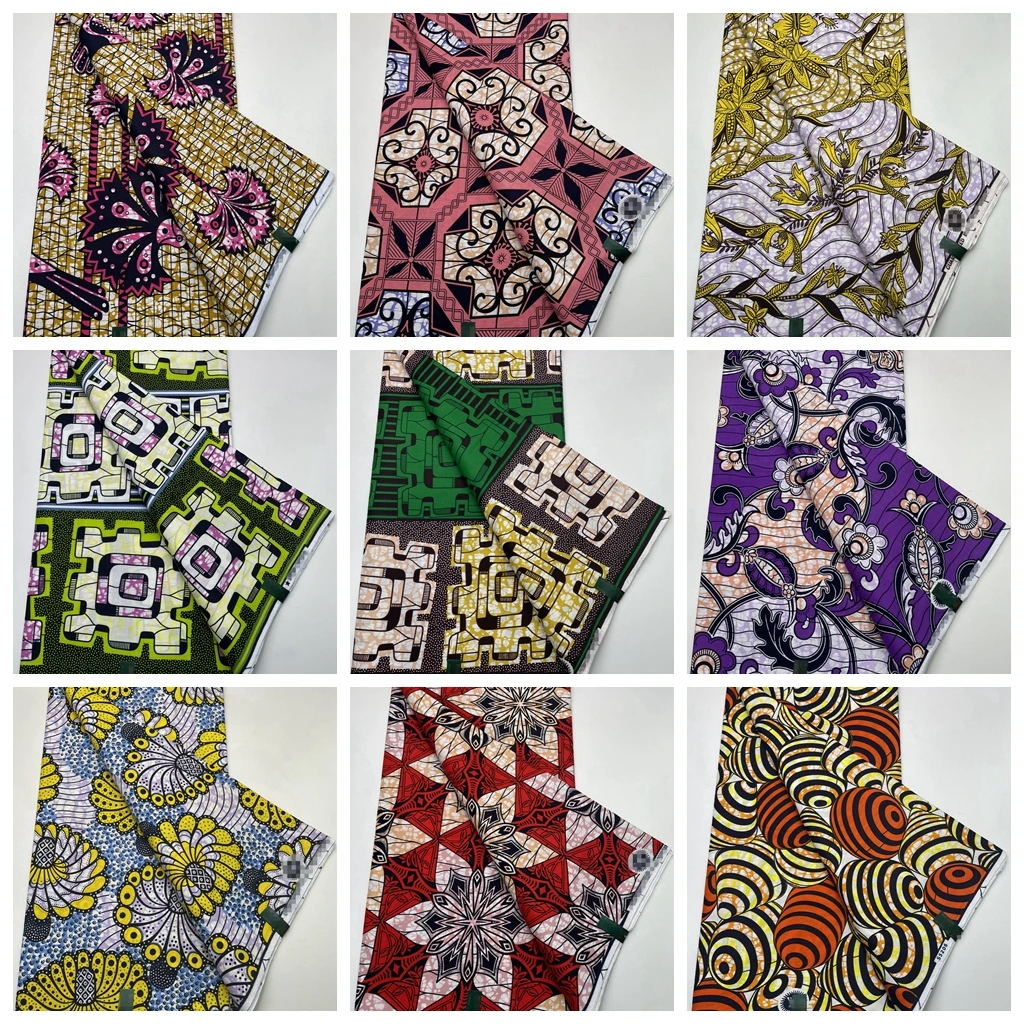 

Wholesale Prices！2023 Guaranteed African Wax Fabric Pagne Veritable Ankara Wax Print Tissu Fabric Ghana Style Patchwork Sewing