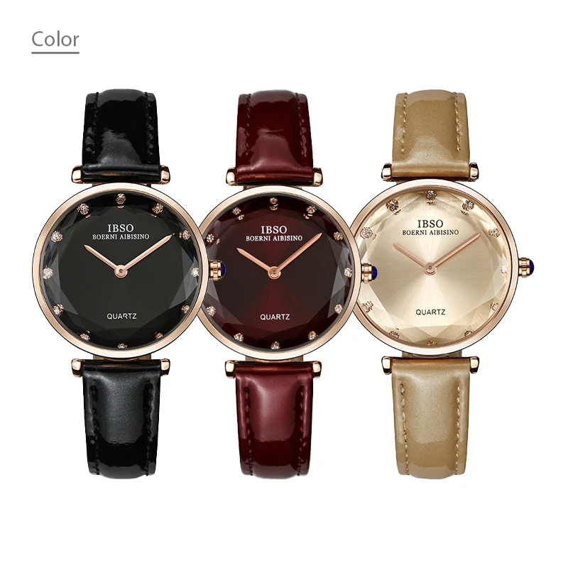 Fashion Women Watch Golden Claret Small Adolescent Hand Clock Female Gift Ultra Luxury Brand Leather Waterproof Wristwatch Lady