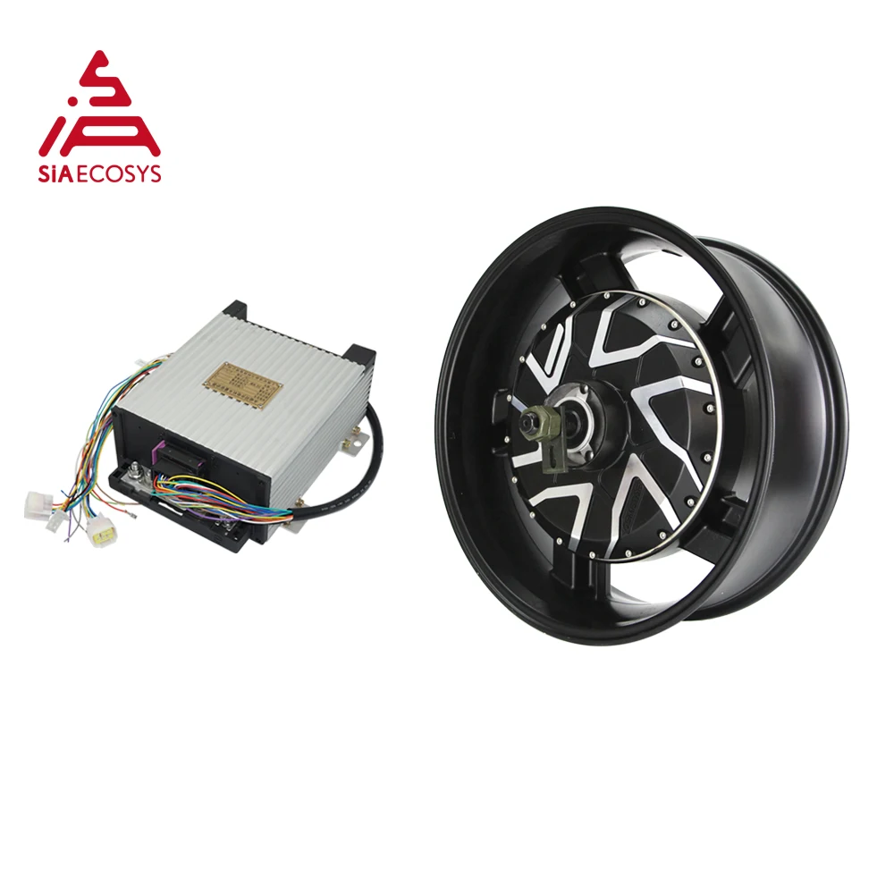 QSMOTOR 17X6.0inch 12000W V4 96V 157KPH Hub Motor Match APT96800 Controller Kits For Electric Motorcycle SIAECOSYS