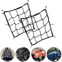 universal motorcycle luggage net helmet holder mesh storager elastic 6 hooks fuel tank net for atv bike cargo organizer nets