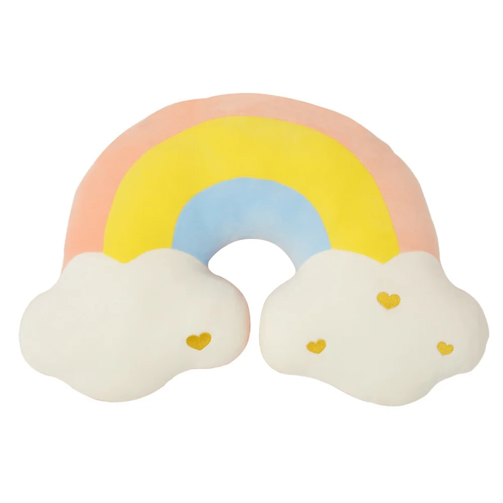 

Plush Rainbow Throw Pillow Cushion Plush Cloud Pp Cotton Shape Shaped