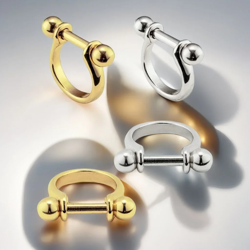 Высококачественные съемные круглые кольца с замком в стиле ретро из бисера форме