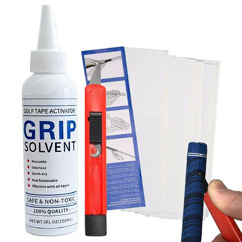 

Golf Grip Kit For Regripping Golf Clubs Golf Grip Replacement Kit Grip Solvent Golf Grip Tape Strips Golf Club Grip Repair Kits