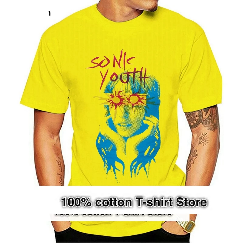 SONIC YOUTH - SUNBURST - Official Licensed T-Shirt - New S M L XL Cotton T-Shirts Fashion Free Shipping