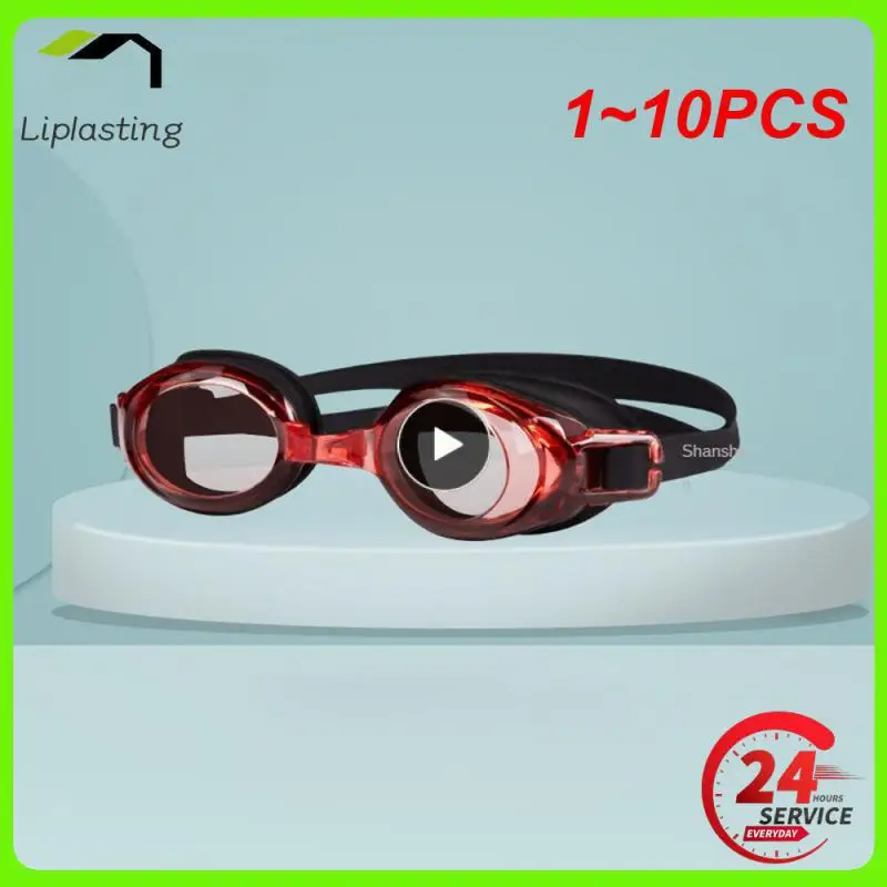 

1~10PCS To -9.0 Myopia Swimming Glasses Prescription Waterproof Anti-fog Swim Eyewear Silicone Diopter Diving Goggles Adults
