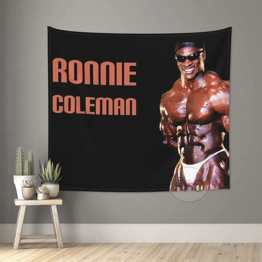 

Гобелен Ronnie Coleman, Настенный декор для спортзала, мотивация, забавное одеяло для бодибилдинга, макраме, украшение для спальни