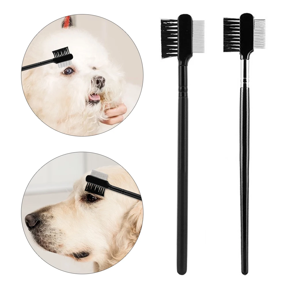 

Pet Eye Comb Dog Tear Stain Remover Combs Double Sided Grooming Brushs Removing Crust Mucus Small Dogs Cat Cleaning Supplies