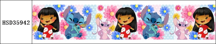 HSDRIBBON Бесплатная доставка 22 мм 38 50 75 печатная лента из серий Лило ститс корсажная