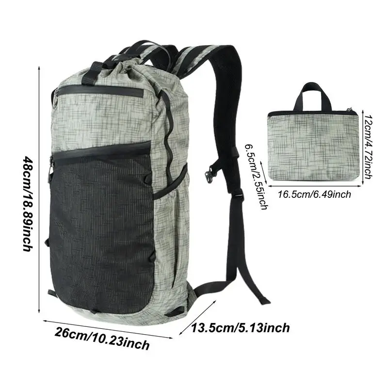 Водонепроницаемый походный рюкзак 20 л легкий дневной для путешествий взрослых