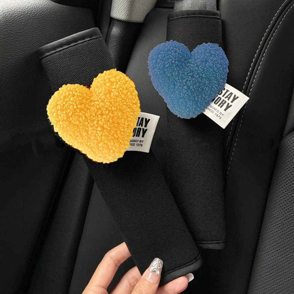 Фото Love Heart автомобильный Стайлинг чехол для ремня безопасности мягкая защита груди автомобильный ремень безопасности чехол для поддержки шеи подушка ремень безопасности №3