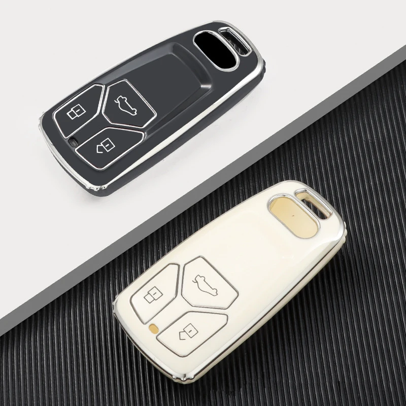 

Fashion TPU Car Key Case Full Cover Fob For Audi A6 A5 Q7 S4 S5 S7 A4 B9 A4L 4m 8W Q5 TT TTS RS 8S Coupe Car Styling Accessories