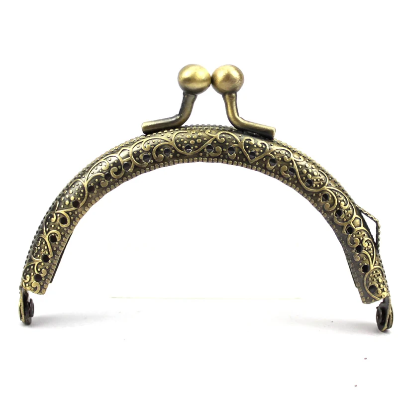 10pcs 8.5cm Clasp Metal Purse Frame for Clutch Bag Handbag Accessories Handle Kiss Clasp Lock Antique Frame For Bags Part