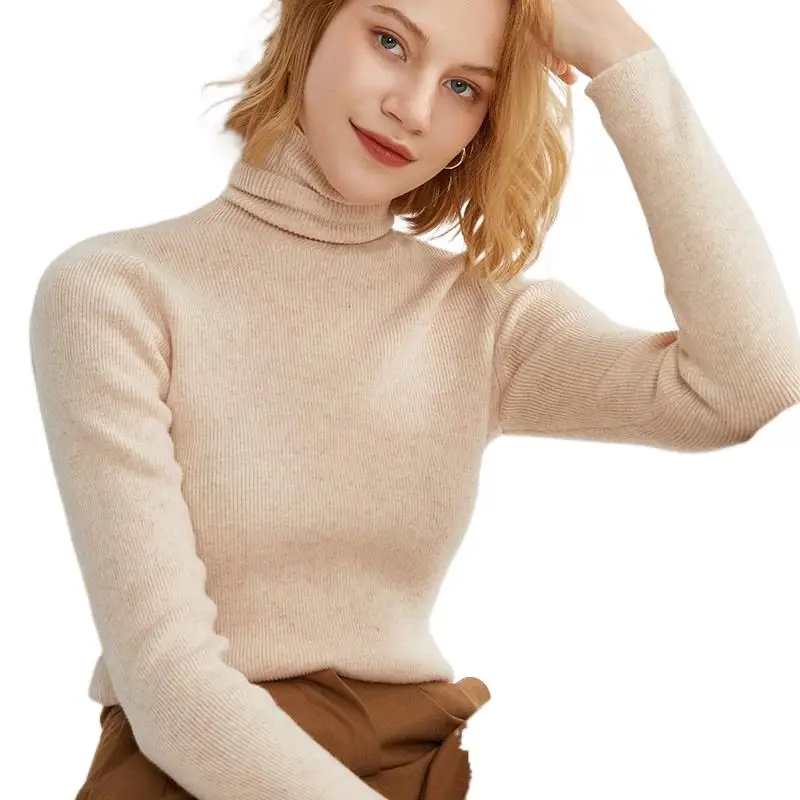 

Minimalist 2022 New Autumn And Winter Temperament Commuter Knitted Camel Pullover Solid Color Lapel Sweater Women