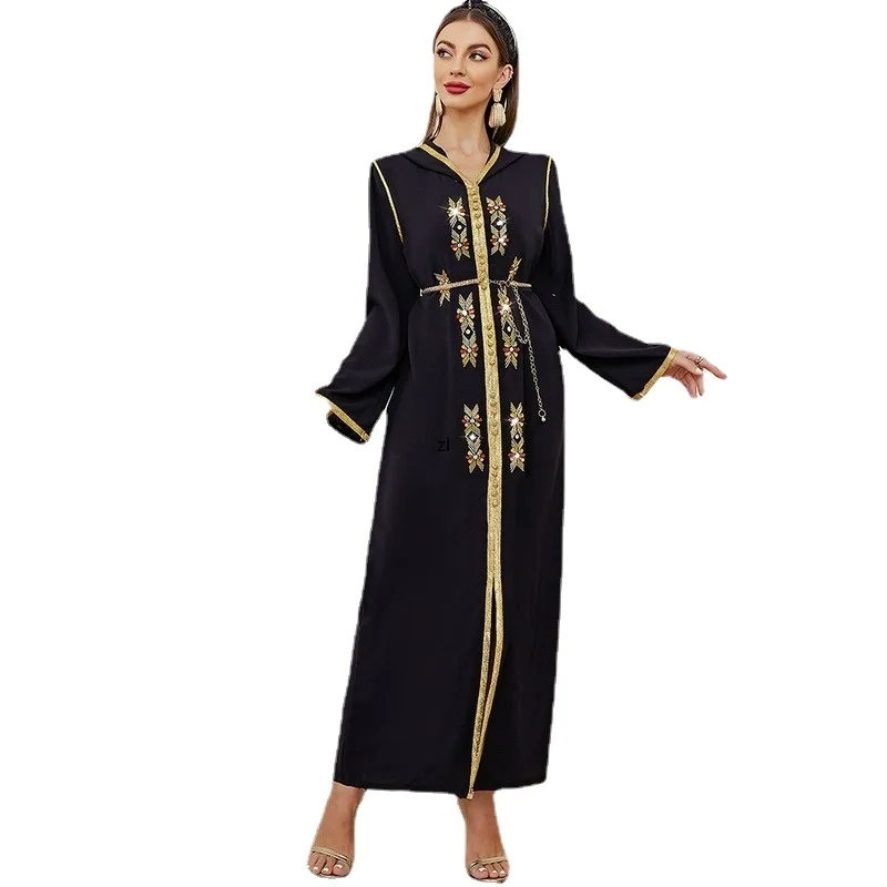 

Morocco Dress Muslim Women Abaya Diamond Ramadan Eid Mubarak Prayer Dress Kaftan Arabic Turkey Islam Evening Dress Djellaba 2022