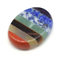 natural stone gem egg shaped reiki healing lapis lazuli scraping board handmade crafts diy necklace bracelet earrings 30x40mm