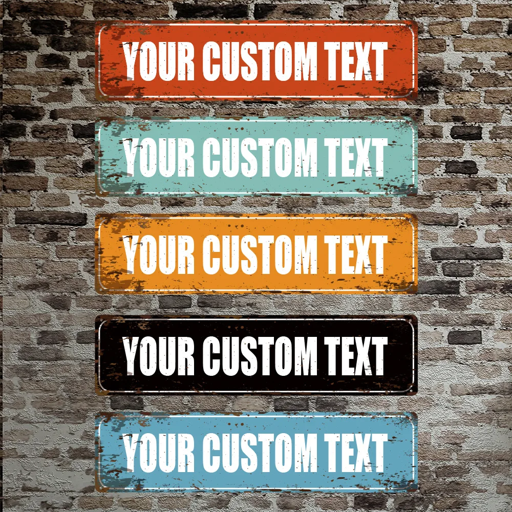 1 шт. красивые желтые синие черные персонализированные железные настенные знаки