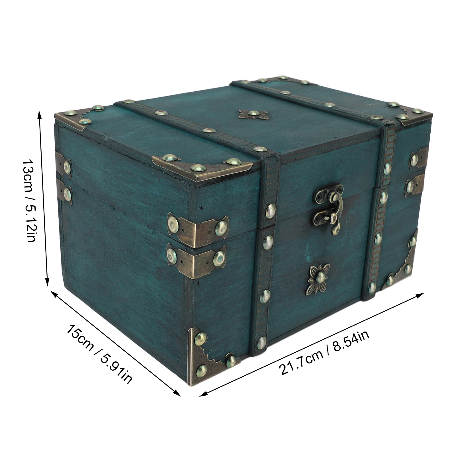 

Деревянная шкатулка для украшений TOPINCN