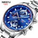 NIBOSI Fashion Mens Watches Top Brand Luxury Quartz Watch Men Stainless Steel Waterproof Luminous Chronograph Relogio Masculino Other Image