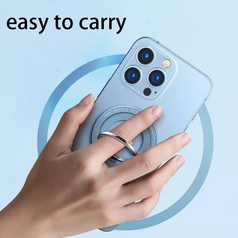 Magnetic Cell Phone Ring Holder Compatible with iPhone 12 13 14 Series MagSafe Removable Cell Phone Grip Kickstand