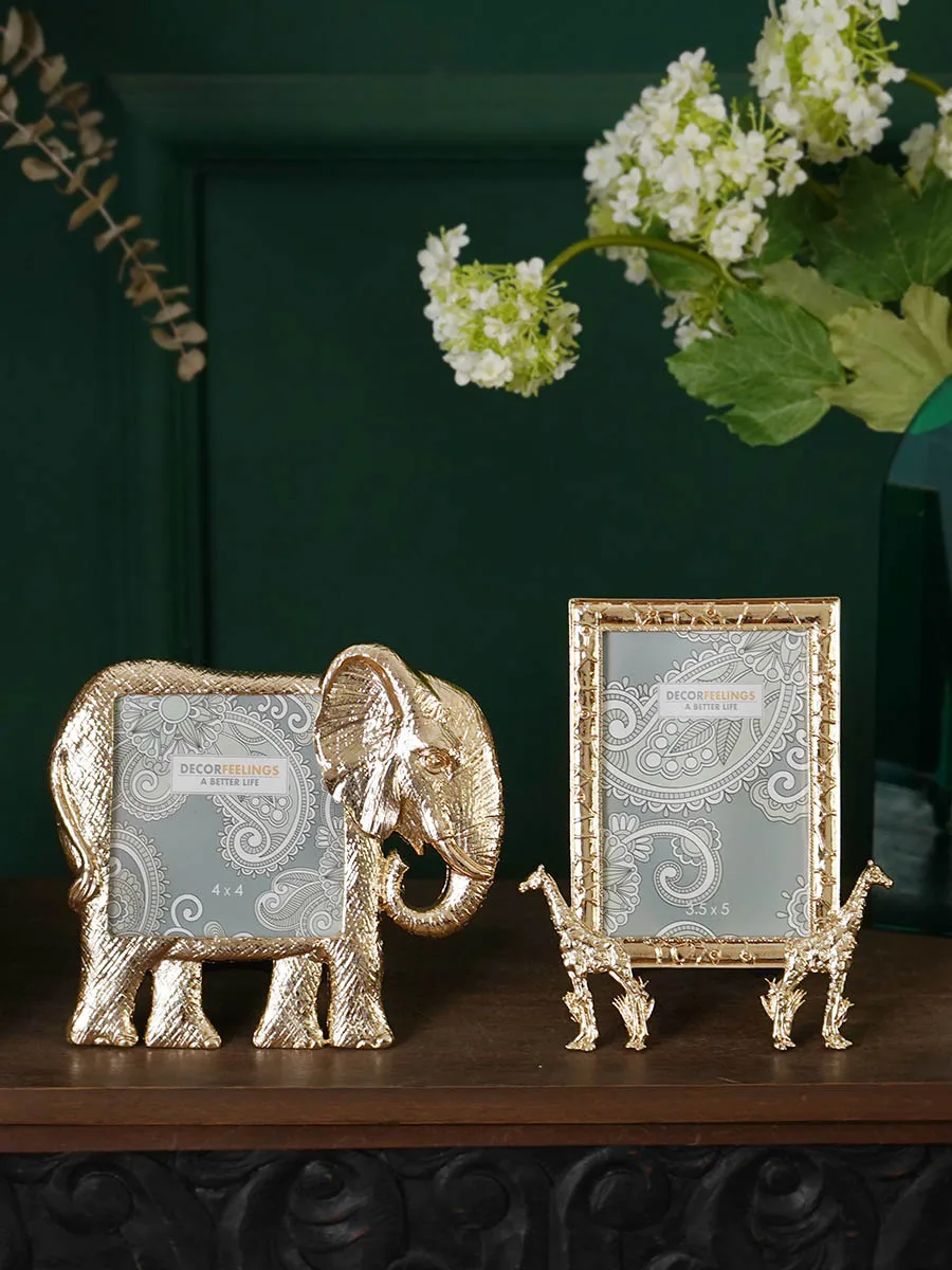 Домашняя Скандинавская модная металлическая фоторамка с животными элементами