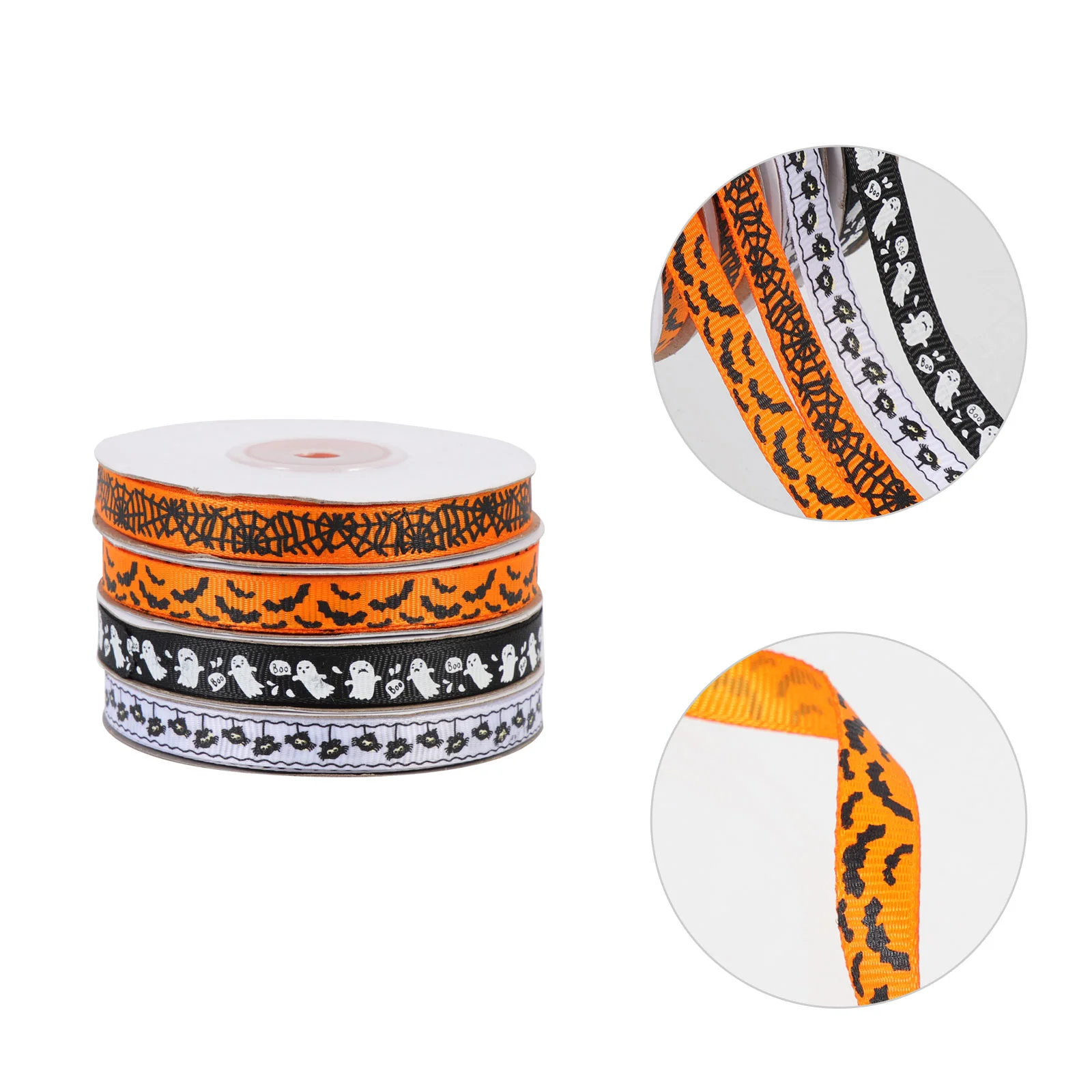 

Ribbonribbons Diy Wrapping Gift Party Grosgrain Bows Supplies Hair Polyester Making Craft Ghost Web Spider Decorative Wired Bow