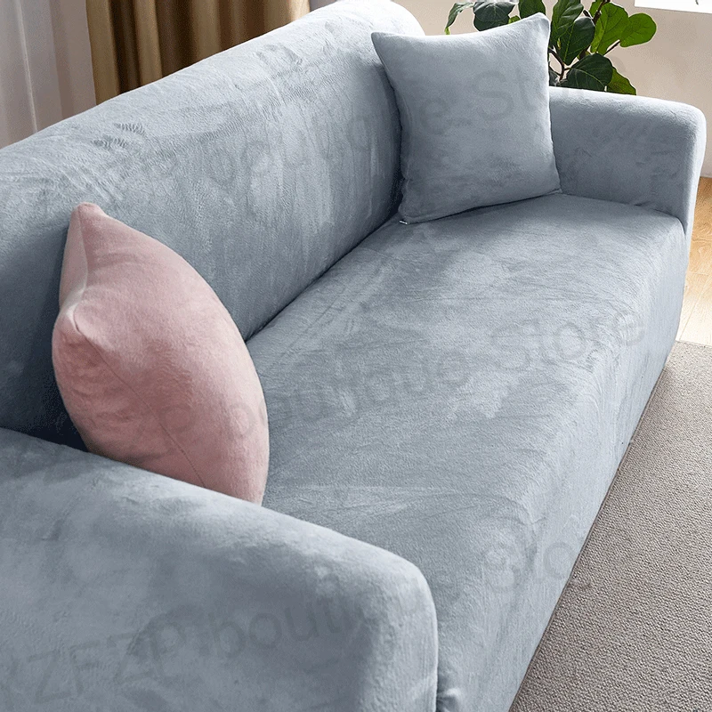 Чехол для дивана плюшевый эластичный 1/2/3/4 сиденья |