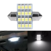 1pc 31mm 3528 16smd led light car dome festoon double tip roof license plate