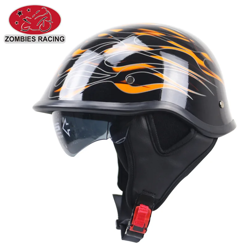 

Motorcycle Helmet Vintage Open Face Helmet Outdoor Riding Helmet Retro Helmet Half Face Vintage Motorcycle Helmet Clear Mask