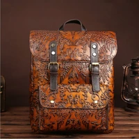 original hand wiping leather shoulder bag casual female bag top layer leather personality retro old fashioned backpack