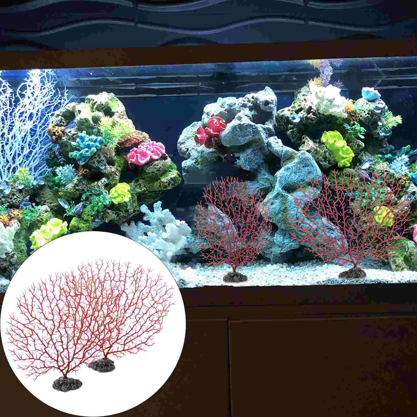 Купи Coral Aquariumtank Artificialsea Decorationsfan Decor Water Reefcorals Decoration Ornament Aquatic Ornaments Simulation за 243 рублей в магазине AliExpress