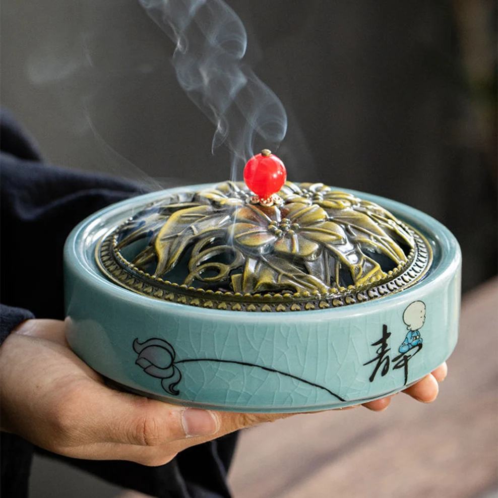 Керамическая катушка для комаров Ge печи курильница благовоний с полым покрытием