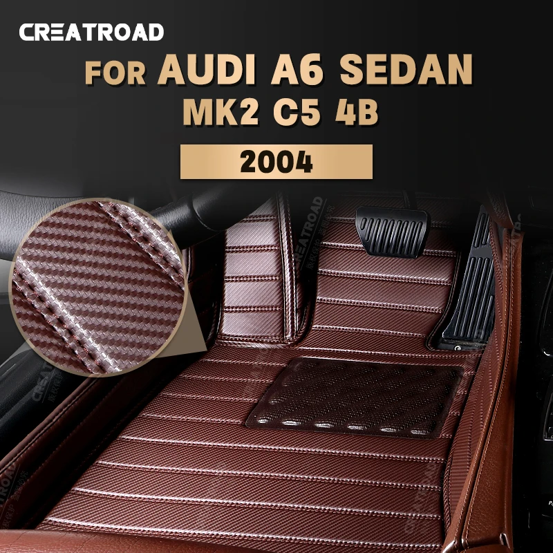 

Напольные коврики из углеродного волокна на заказ для Audi A6, MK2, C5, 4B, 2004 футов, крышка ковра, автомобильные аксессуары для интерьера
