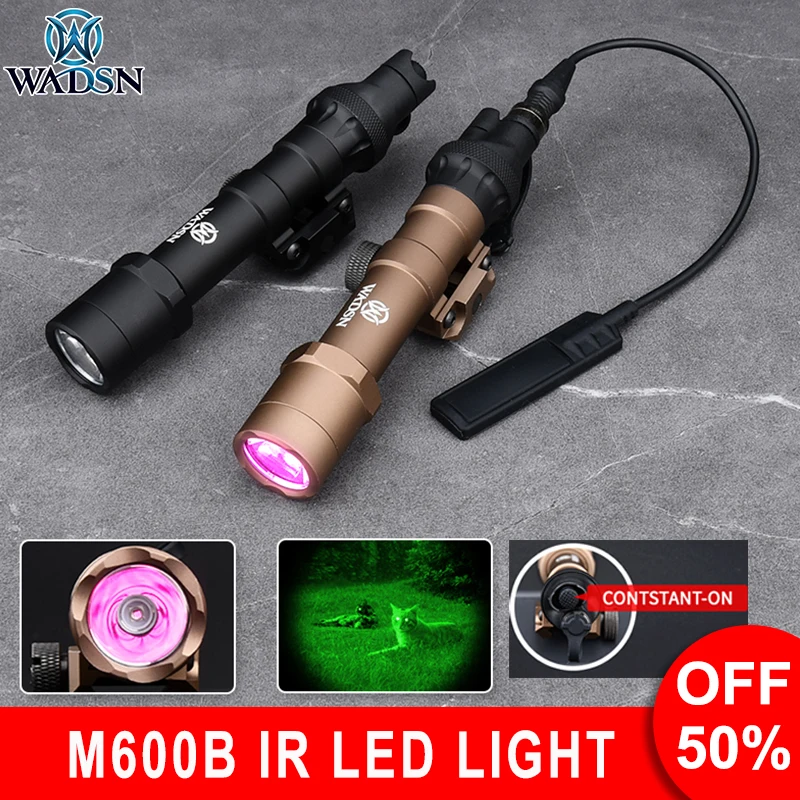 Wadsn Metal M600 Flashlight Tactical SF M600B IR Led Light Infrared Airsoft Hunting Weapon Scout Light Remote Pressure Switch 