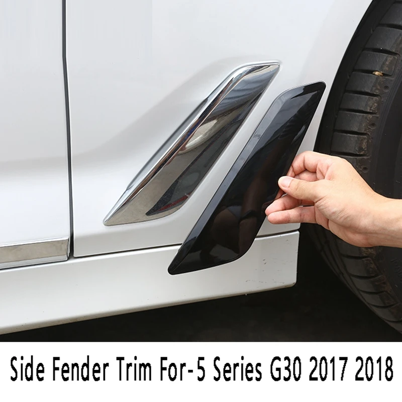 

Car Side Fender Trim Vents Decorative Cover Trim For-BMW 5 Series G30 2017 2018
