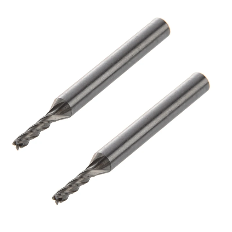 

LBER 2Pcs 3Mm X 6Mm X 12Mm X 60Mm 4 Flutes HSS AL End Mill Milling Cutter Tool