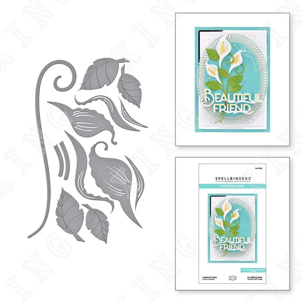 

Layered Lilies 2022 New Metal Cutting Dies Scrapbook Diary Decoration Stencil Embossing Template Diy Greeting Card Handmade