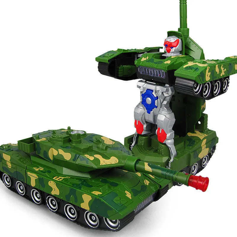 

Electric Transformation Robot Car Tank Deformation Music Light Toy Children Boy Gift