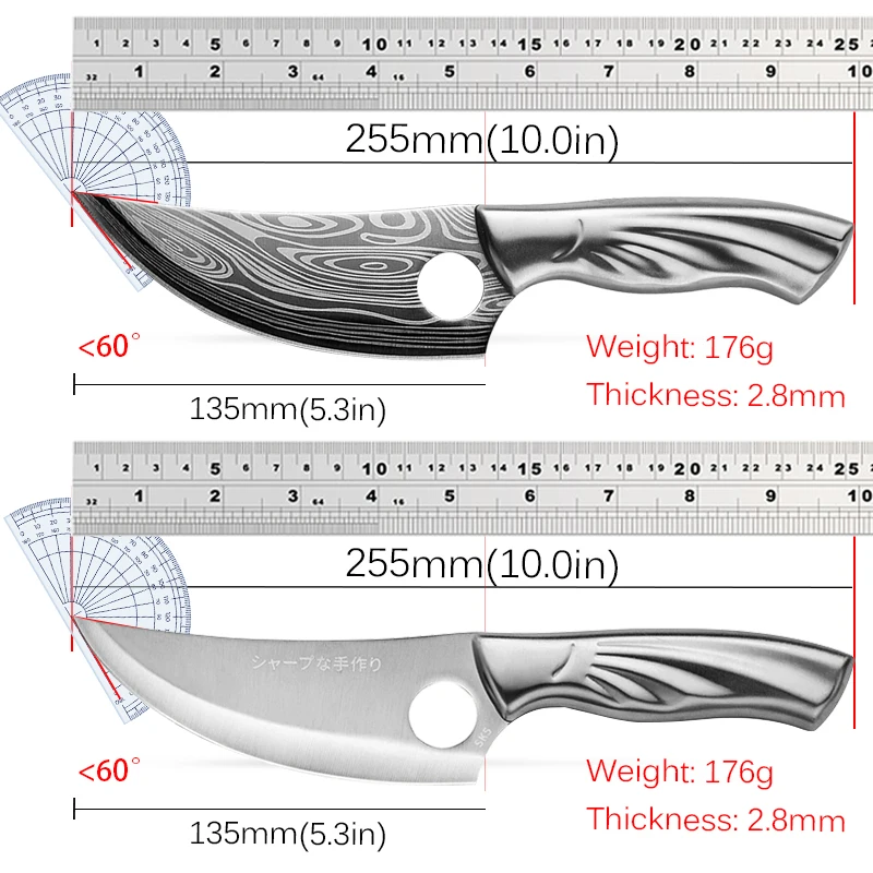 Дамасский нож из нержавеющей стали сербский кухонный шеф-нож для мяса фруктов