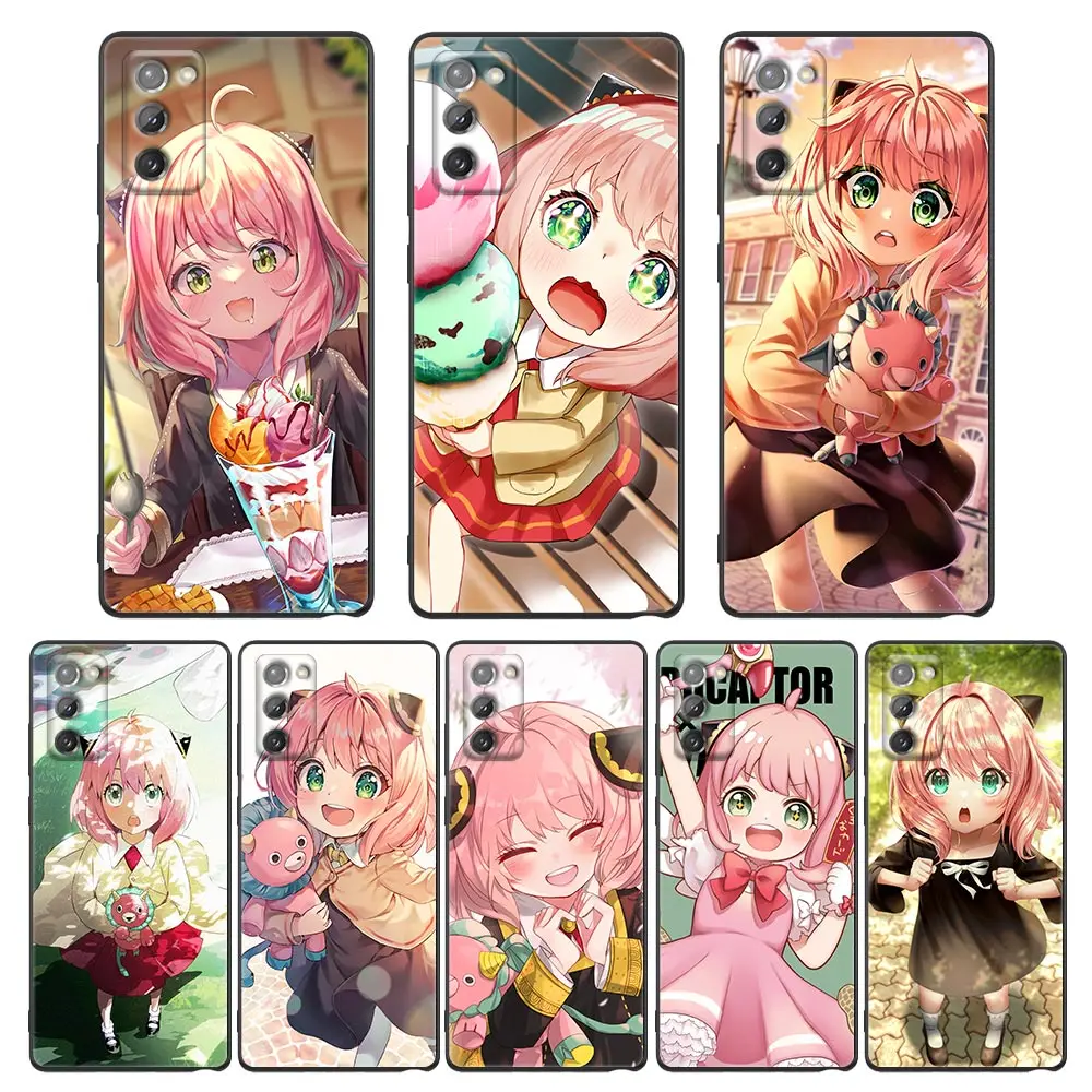 

Phone Case for Samsung Galaxy M62 M52 M51 M32 M31 M22 M11 M01 F62 F52 F41 F42 F22 F12 Cases Cover Spy X Family Anya Forger Anime