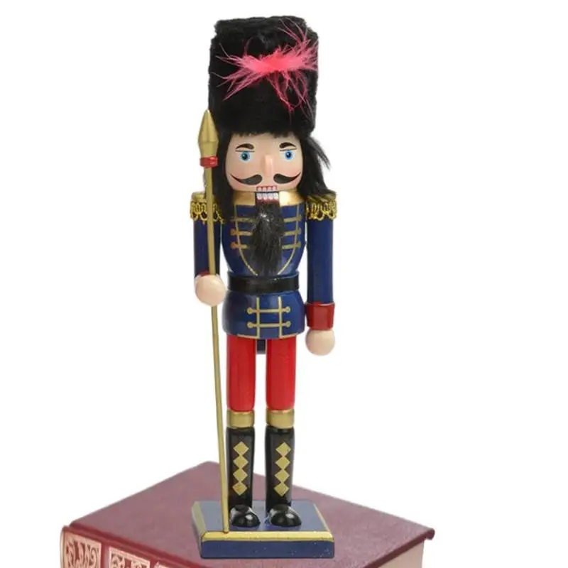 

4 Different Nordic Style Wooden Nutcracker Puppet Small Nutcracker Soldier Pendant Crafts Decoration For Christmas Tree Ornament