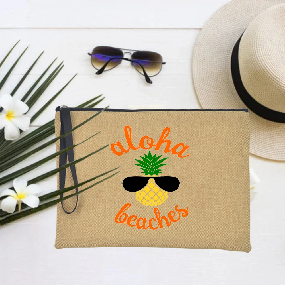 Aloha женская сумка-клатч сумка для макияжа пляжные праздничные органайзеры на