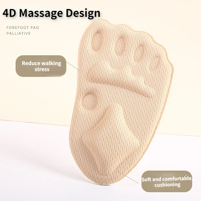 2Pcs High Heel Shoes Forefoot Half Sole Pads Insert Ball Comfy  Insoles Cushion Foot Care Forefoot Insoles Shoe Accessories